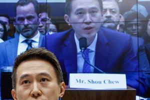 TikTok's CEO did not get a warm welcome from Congress on Thursday morning. (Photo credit: Getty Images).
