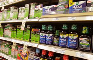 Cold medicine for sale in Walgreens. (Photo credit: Getty Images).