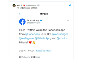 Facebook launches new Twitter account...but why?