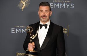 Kimmel at this year's Emmy Awards. (Photo by Kevin Winter/Getty Images). 