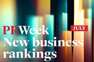 PRWeek July 2023 new-business rankings