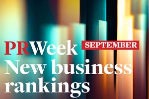 PRWeek new-business rankings: agency extends lead in September thanks to England Golf win