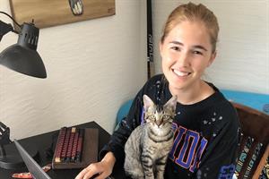 Around the (home) office with KnowBe4 PR intern Samantha Scribano