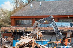 House being demolished. Photograph: Iryna Melnyk/Getty Images