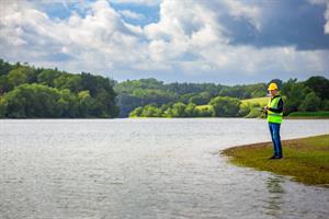 Engineer working at the reservoir. (GettyImages)