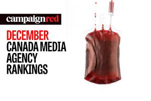 Campaign Red logo on stock art of blood storage bags with the title 