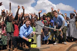 People around a well
