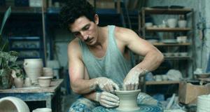 A potter works a clay spinning wheel, he has three arms in the style of AI generated images