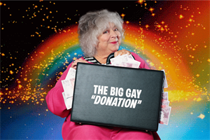 "The big gay donation" by Uncommon Creative Studio