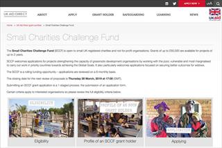 Small development charities can apply for DfID grants up to £50k