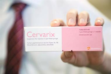 Cervarix cervical cancer vaccine (DR P. MARAZZI/SPL)