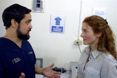 Dr Louise Pealing (right) in The Cure (photo: Aljazeera)