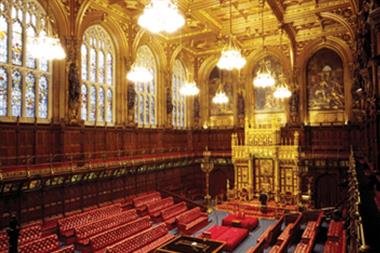 House of Lords: may insist population sizes of CCGs are set at around 250,000 patients (Photograph: REX)