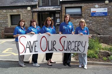 Dr Karen Massey (centre) fears her practice may not survive MPIG cuts