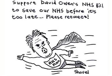 Can former hospital doctor and now crossbench peer Sir David Owen fly to the rescue of the NHS? (By Martin Shovel)