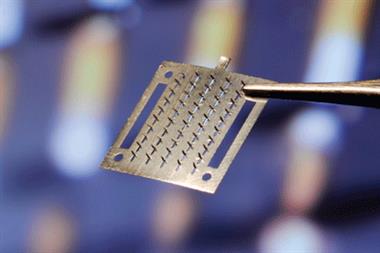 Microneedle patches were used to deliver a single flu vaccine dose (Photograph: Georgia Tech)