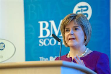 Ms Sturgeon: English reform plans around increasing competition pose a 'real danger' and could signal 'the end of the NHS as we know it'