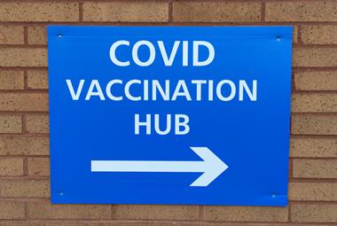 COVID-19 vaccination sign