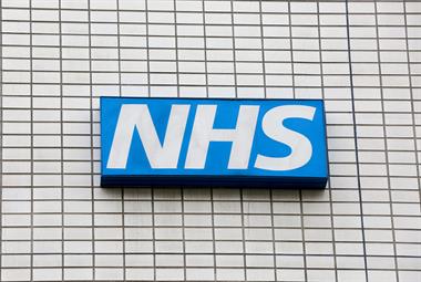 NHS sign outside a building