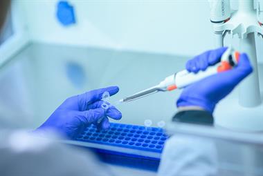 Genetic testing in a lab