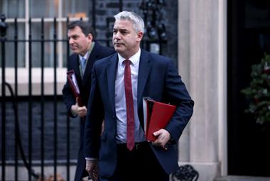 Health and social care secretary Steve Barclay leaving number 10 Downing Street