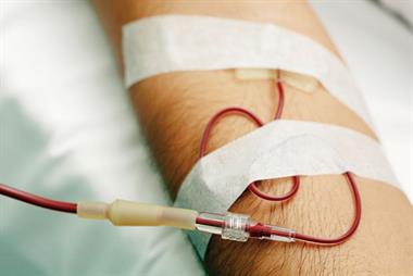 Patients with beta thalassaemia major will require monthly blood transfusions to avoid complications (Photograph: SPL)