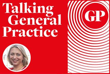 Talking General Practice logo with picture of Professor Dame Helen Stokes-Lampard