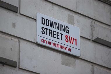 Downing St sign