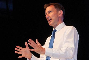 Jeremy Hunt: speech on new deal for GPs (Photo: Pete Hill)