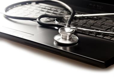 Stethoscope on keyboard