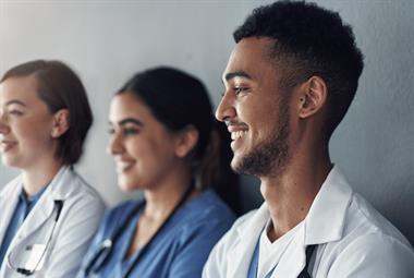 Group of young doctors