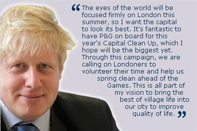 Boris Johnson: signs up for P&G's capital clean-up
