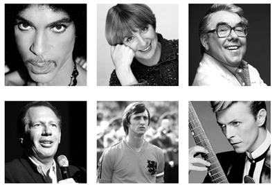 2016: Prince, Victoria Wood, Ronnie Corbett, Garry Shandling, Johan Cruyff, David Bowie