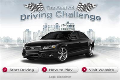 The Audi A4 Challenge game for the iPhone