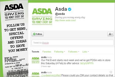 Asda: revamps Twitter page