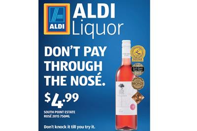 Aldi: liquor campaign references wine snobbery