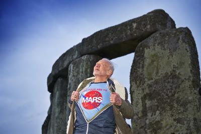Buzz Aldrin at Stonehenge. Photo: James. O Davies / English Heritage