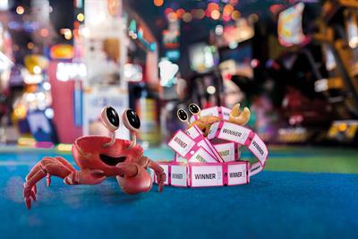 Freesat: the spot features crab characters Ossi and Pod