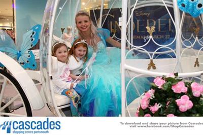Fantasy Imaging delivered a Cinderella photo booth experience at four shopping destinations