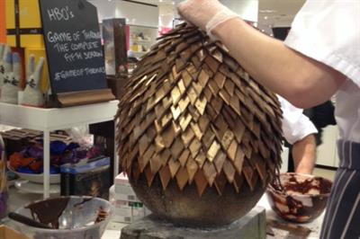 The Game of Thrones egg was assembled between 11am and 1pm