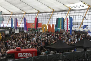 The O2 was transformed into a festival-themed space