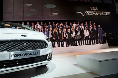 The unveiling included the 100-person Ford Vignale Choir 