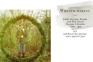 Florist Willy Vincent will be part of Habitat and Hole & Corner's festive event series