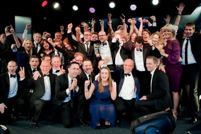 ITV celebrate winning at Media Week Awards 2013