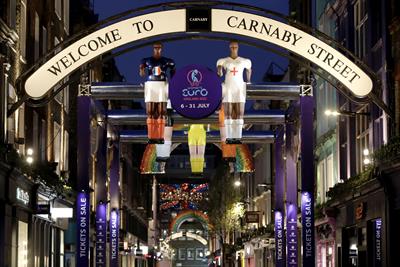 Carnaby Street giant football table installation