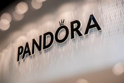 The logo for jewellery brand Pandora