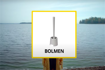 Picture of an Ikea toilet brush Bolmen on the lake it is named after.