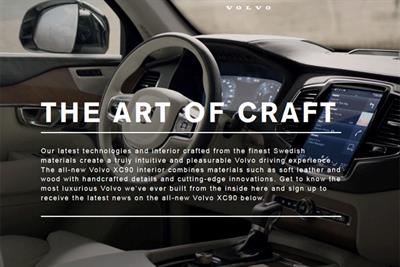 Volvo: readies campaign for the XC90 model