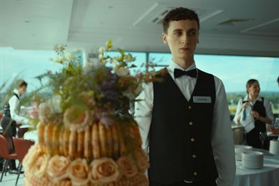 In Capital One's "One good thing", a waiter stands by the prawns after he has stolen it