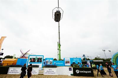 Barclaycard customers was transported 100 feet in the air
